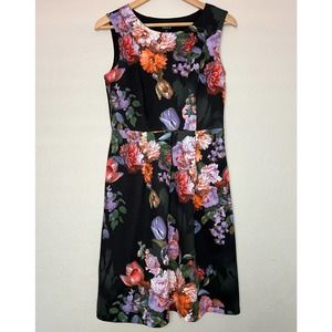 Alexa B flowered black dress.